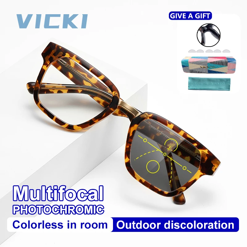 

VICKI Мужские и женские прочные, простые, антибликовые очки с настраиваемыми рецептами и фотохромными свойствами LS002