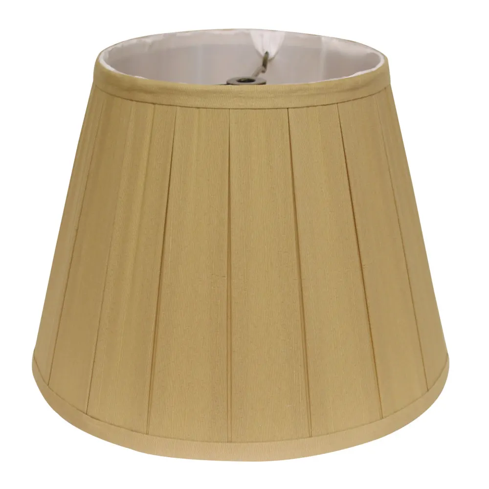 

Box Pleat Softback Lampshade Slant Shantung Silk Fabric Lamp Cover with Washer Fitter for Home Classic Lighting Decor