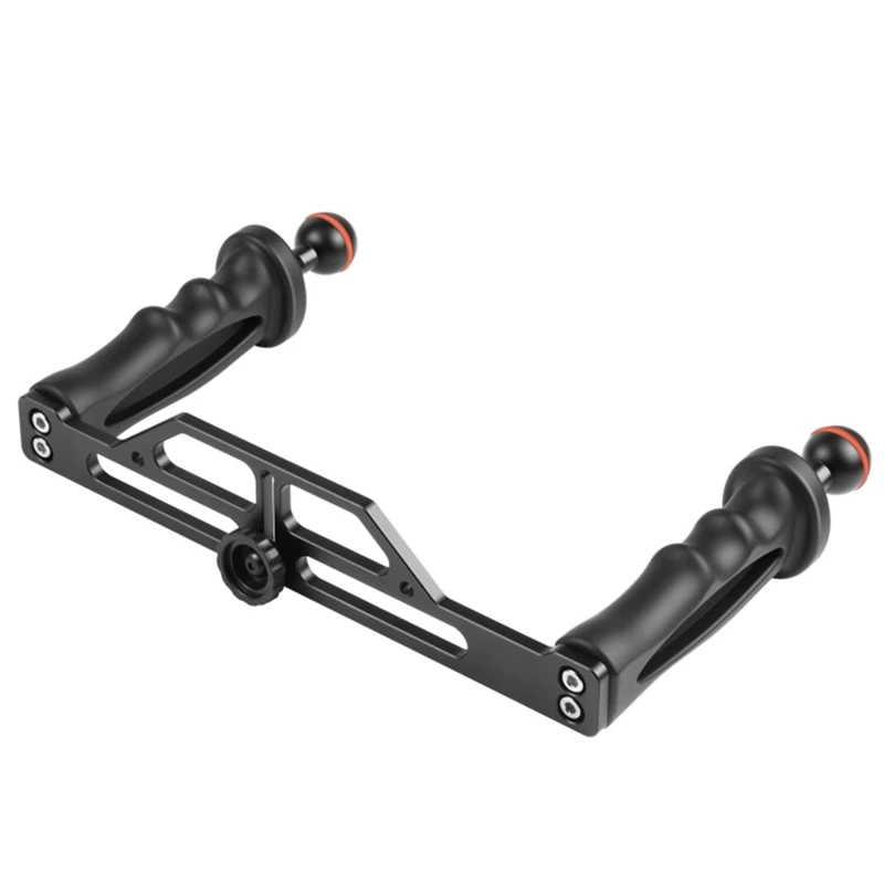 Dual Handles Aluminium Alloy Tray Stabilizer For Underwater Camera Housings Diving Camera Bracket