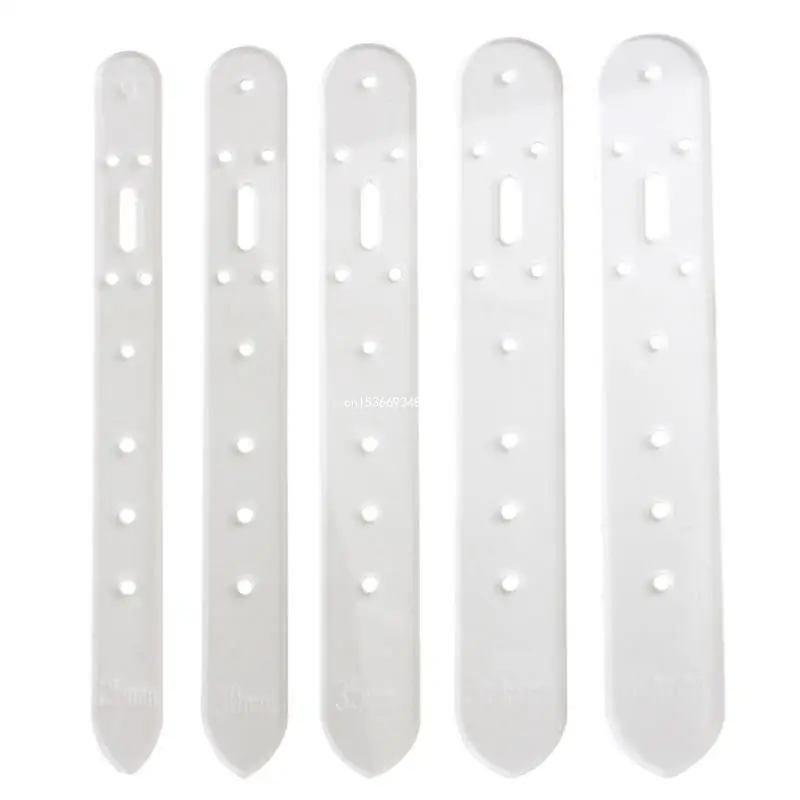 

5Pcs Clear Acrylics Belt Hole Punching Templates Leather Belt Hole Positioning Templates 5 Size 25mm 30mm 35mm 38mm 40mm