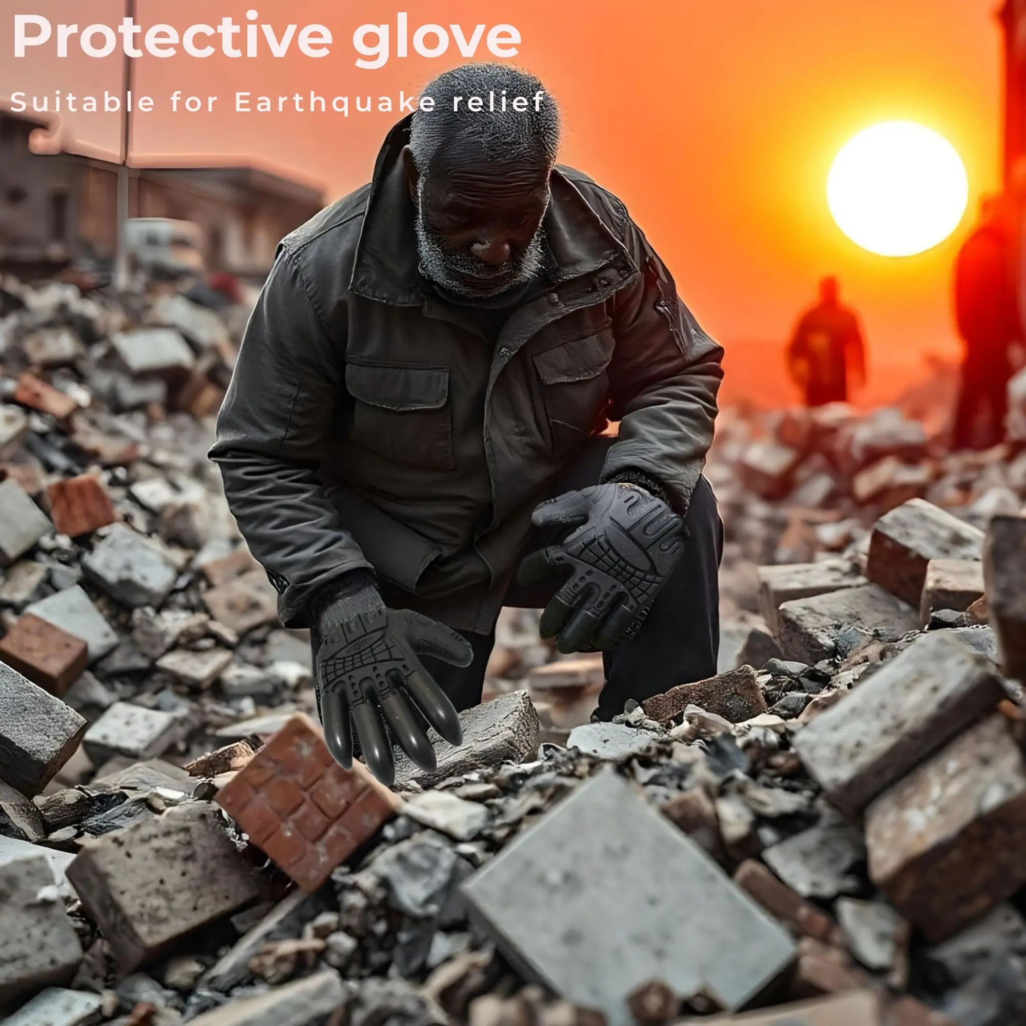 Heavy-duty Earthquake Relief Equipment Earthquake Rescue Gloves Anti Smashing Mechanical Gloves Digging Glove