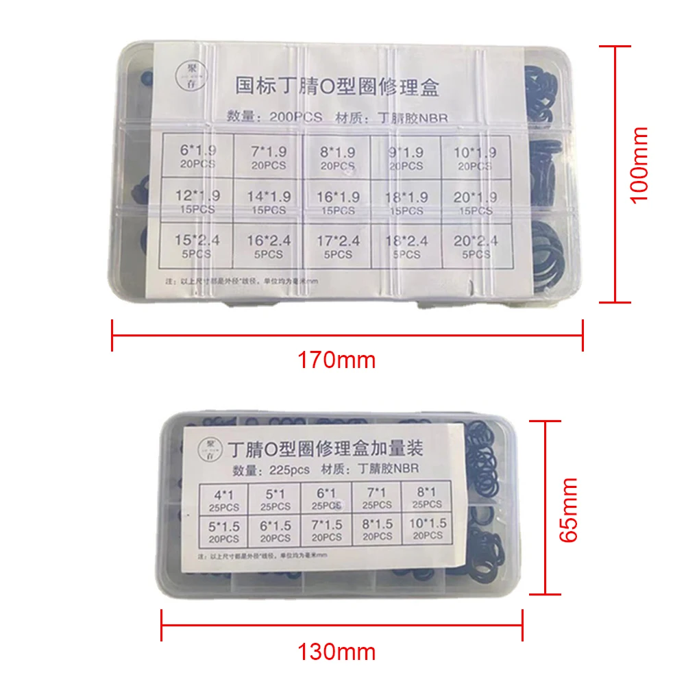 

1 Box O-Ring Nitrile Rubber Washer Silicone Heat Resistance Insulation Gaskets Heat Resistance Insulation Gaskets