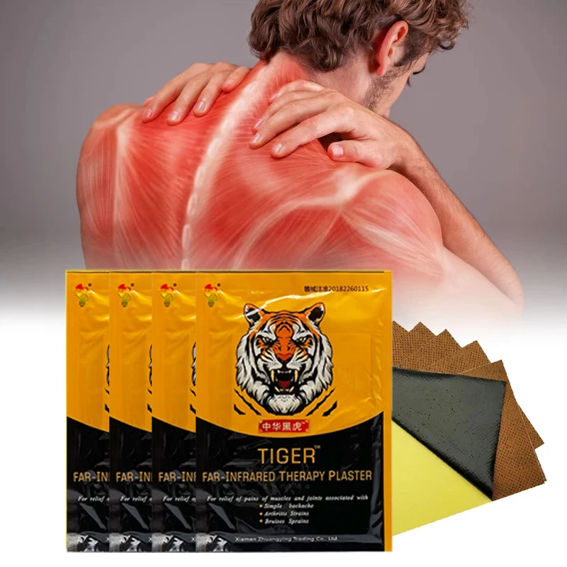 120PCS Chinese Black Tiger Sticker Rheumatoid Arthritis Patch Frozen Shoulder Patches Lumbar Vertebrae Soft Tissue Injury Care