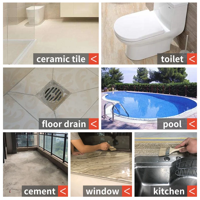 Toilet transparent waterproof adhesive tile floor leakage repair free brick leakage proof penetrant polyurea coating