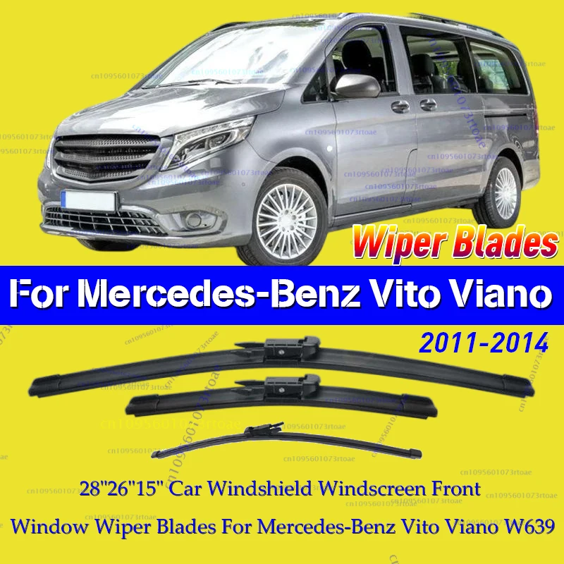 

28"26"15" Car Windshield Windscreen Front Window Wiper Blades For Mercedes-Benz Vito Viano W639 2011 2012 2013 2014