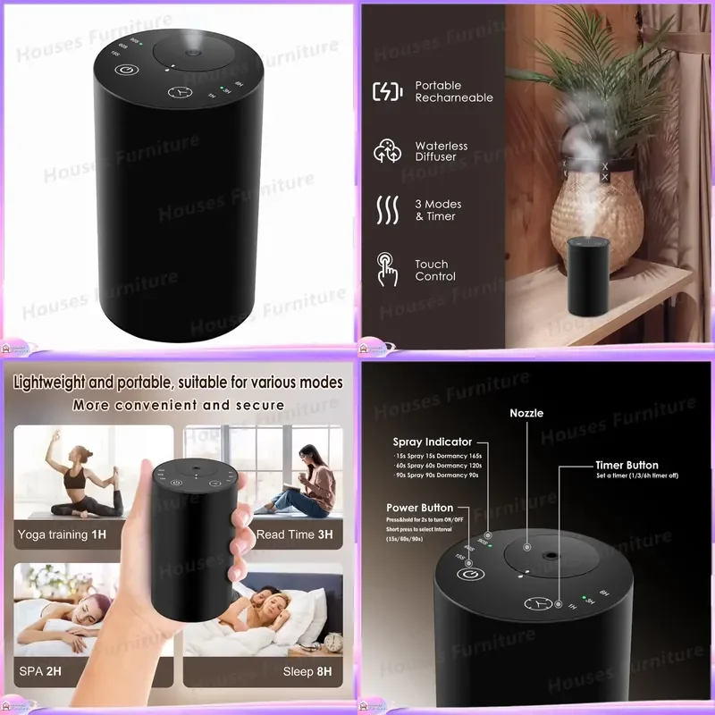 230 Portable Car Air Freshener Metal Essential Oil Diffuser USB Type C Mini Aromatherapy 10-20ml Auto