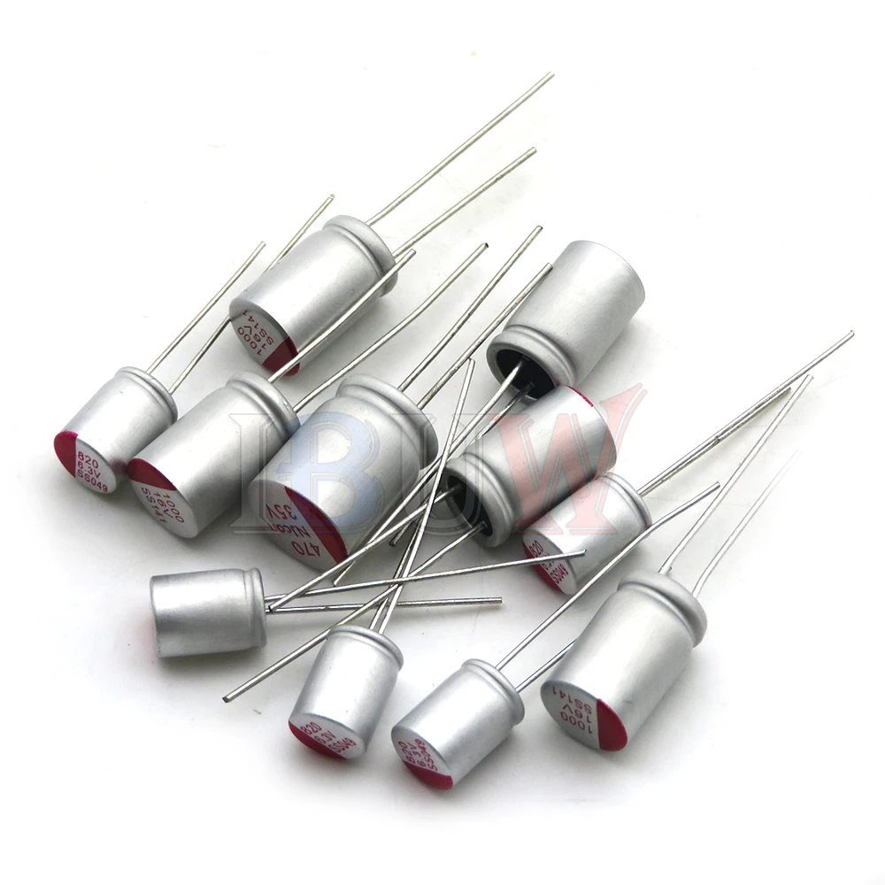 10PCS Solid Electrolytic Capacitor DIP Low ESR 6.3V 10V 16V 25V 35V 50V 63V 10UF 47UF 100UF 220UF 470UF 820UF 1000UF 1500UF