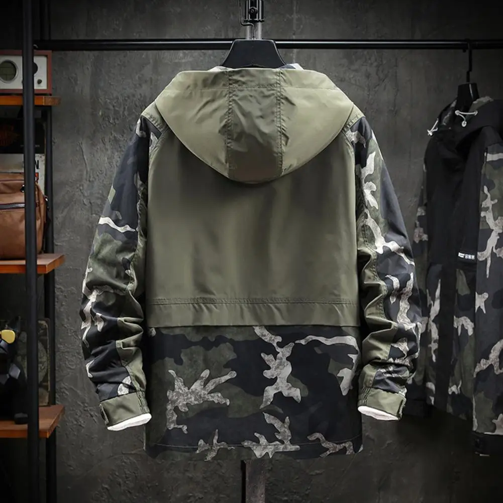 Men Camouflage Hoodie Jacket Harajuku Jacket Autumn Winter Windbreaker Men Fashion Clothing Military Army Coat Men Outwear Coats