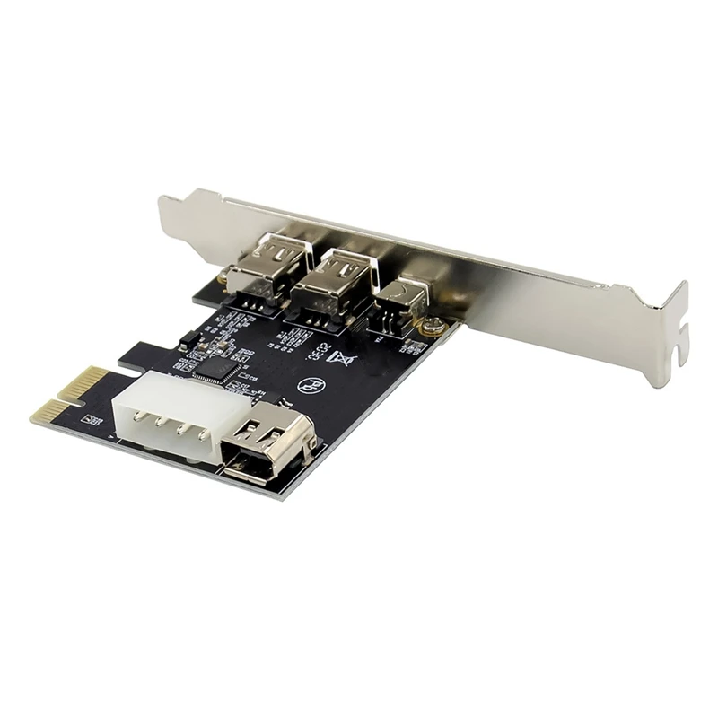 Pci-E 1X 1394 3 Port Firewire Card DV HD Video Capture Card With 1394A 6 Pin To 4 Pin IEEE1394A Interface For Desktop