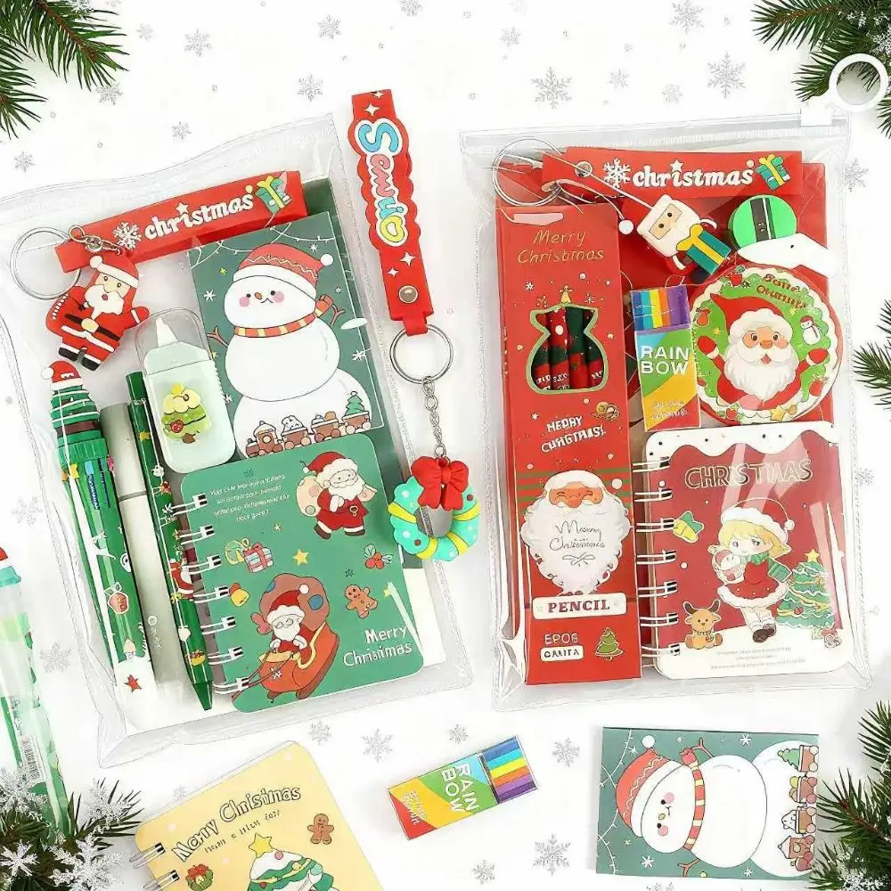 

Рождественский тематический рождественский набор канцелярских принадлежностей, учебные принадлежности, праздничные канцелярские принадлежности, писчая бумага, ручка, костюм, канцелярские принадлежности, подарочная коробка