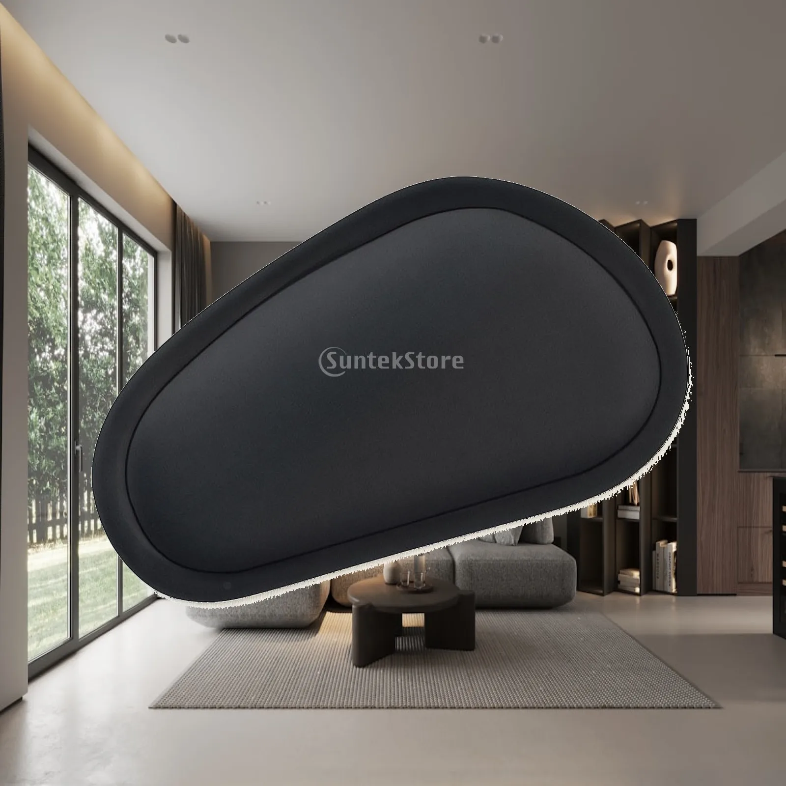 Car Interior Knee Cushion for Door Armrest Center Console Soft Support Pad Black Cloth Pad for Driver Leg Comfort