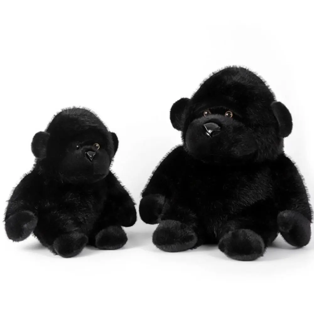 Lovely Gift Stuffed Animal Black Gorilla Ultra Soft Simulation Stuffed Gorilla Wild Zoo Cartoon Chimpanzee