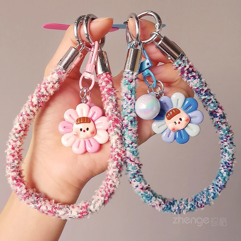 

Мобильный телефон, осенне-зимний портативный женский плюшевый ремешок на запястье, универсальный модный ремешок с защитой от броска