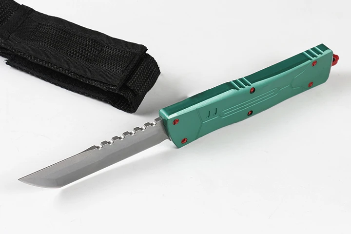 Cuchillo de hoja fija plegable táctico JEDI, herramienta de supervivencia EDC, A10 Troon CNC 7CR17, doble acción