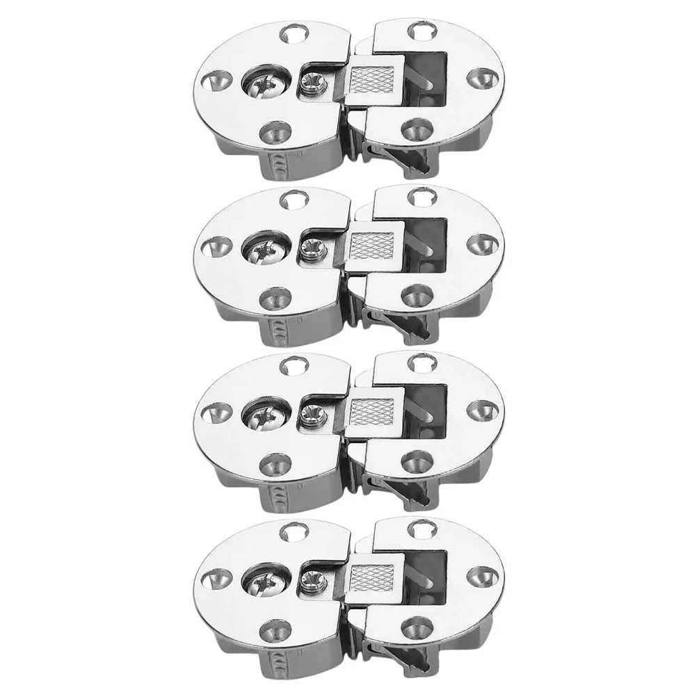 

4Pcs 90 Degree Flip Down Hidden Hinges for Cabinets Flush Mount Drop Down Table Hardware Smooth Silent Operation