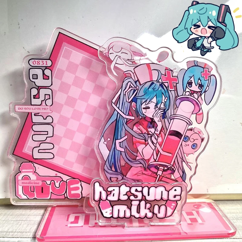 Hatsune Miku Standing Sign Figure Model Anime Acrylic Toys Cartoon Stand Models Desktop Ornaments Decoration Fan Collection Gift