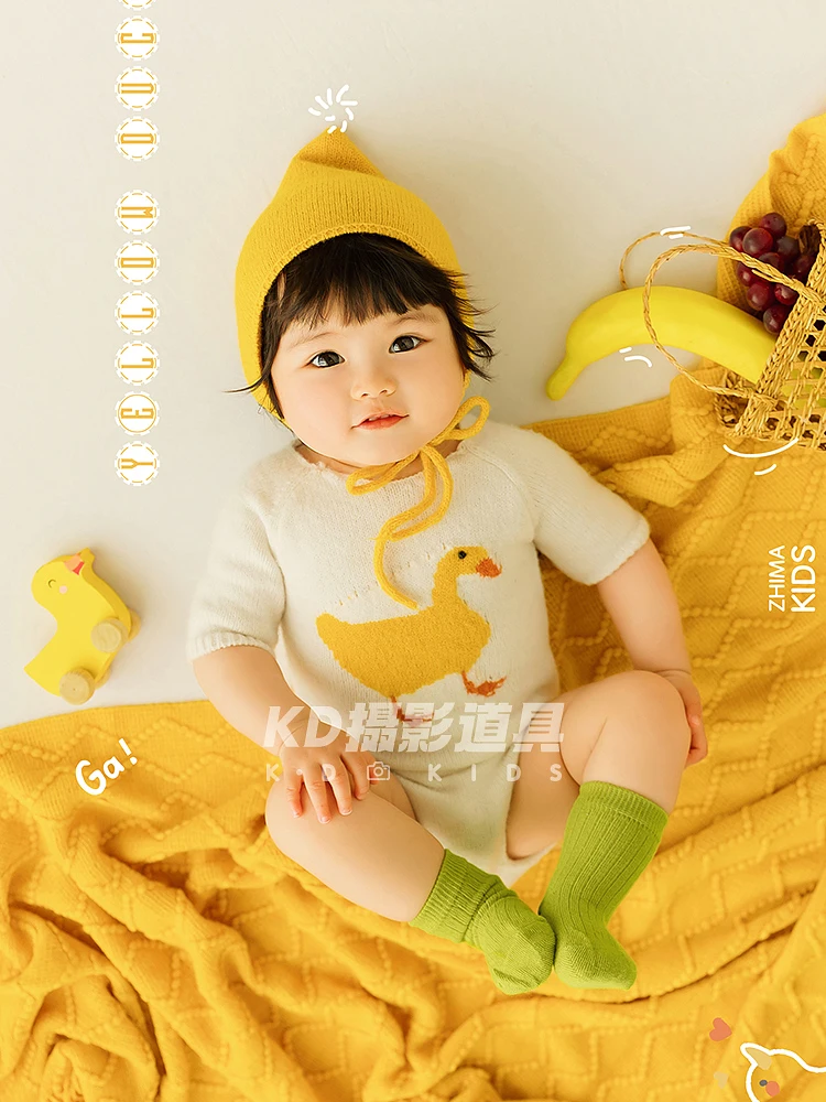 Photography props 100 day theme baby photography 100 day clothing full moon cute duck photography studio supplies 신생아촬영