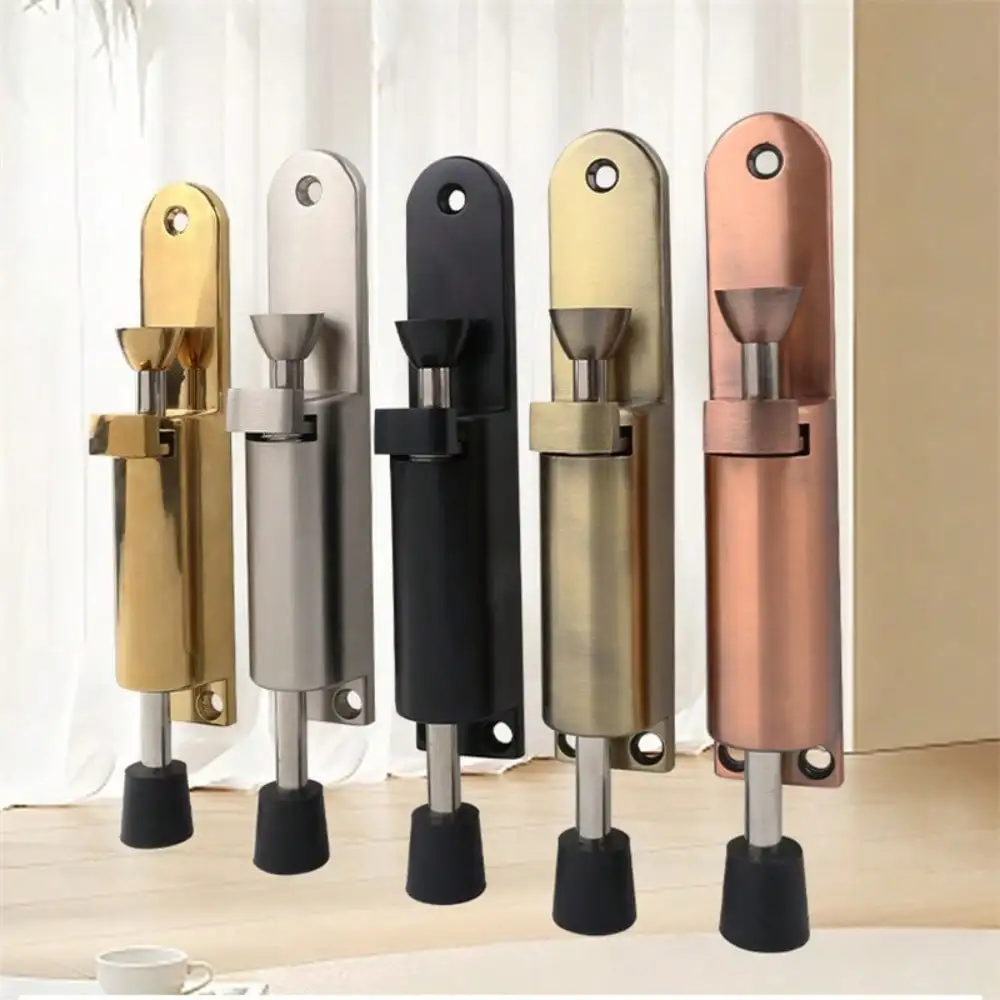 1Pcs Stainless Steel Adjustable Telescopic Foot-Operated Lever Door Stops Kickdown Door Holder Door Stop Hardware Door Outdoor
