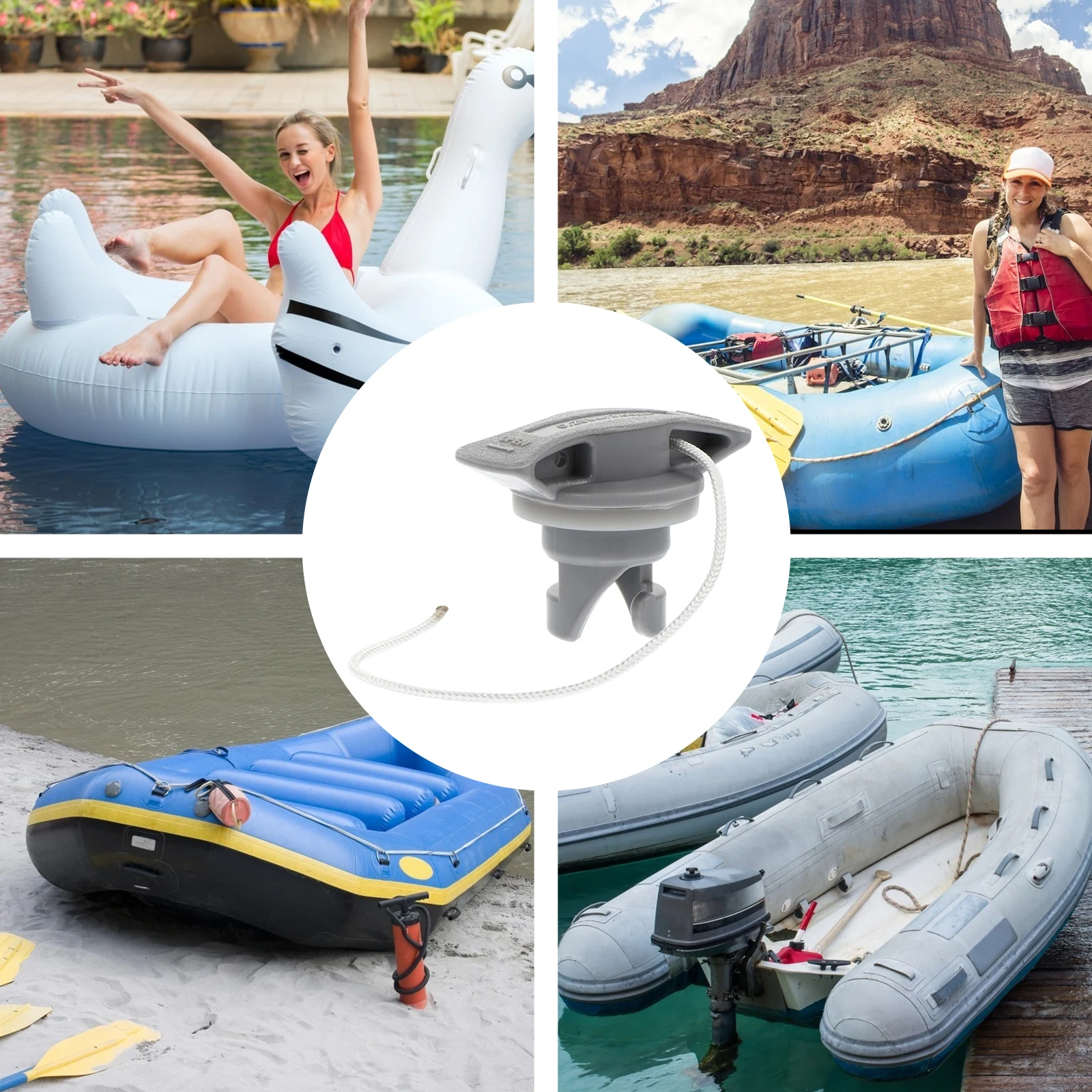 

4 Pcs Paddle Board Air Valve Cover Man Pvc Inflatable Boat Replacement Caps for Inflatables