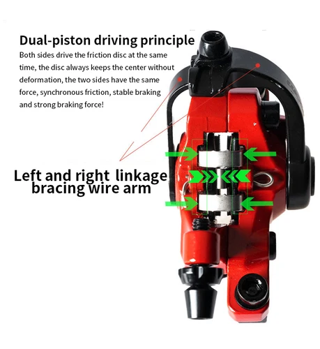 Imagen 2 del producto ZOOM DB680 MTB freno de disco de doble conductor IS/PM 160mm bicicleta de montaña pinza mecánica doble pistón bicicleta eléctrica de accionamiento Bilateral