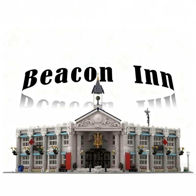 5584 elementy MOC Beacon Inn Modularny Model z Klocków Konstrukcyjnych Zabawki DIY Pomysł Edukacyjny Prezent dla Dzieci na Boże Narodzenie Urodziny