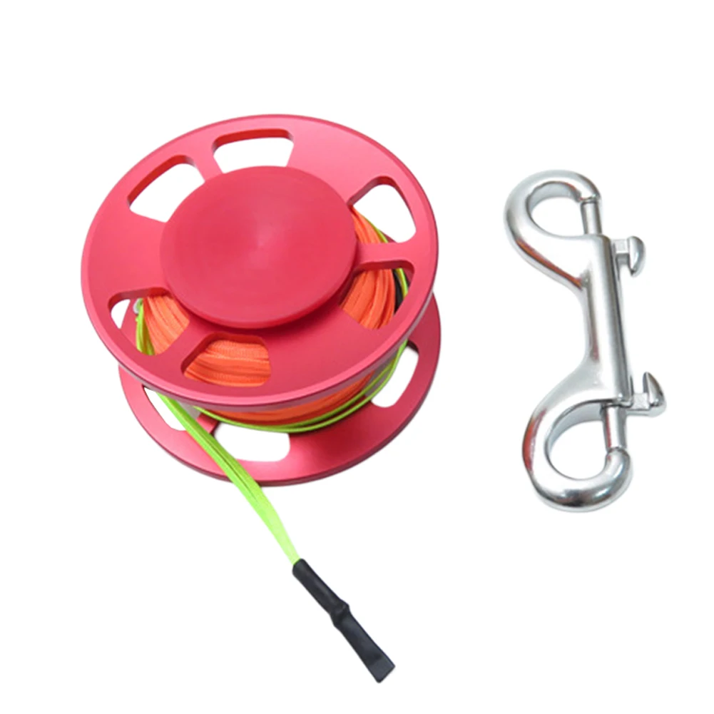 

Reliable Scuba Dive Gear Finger Spool Reel with Smooth Rotating Mechanism and Secure Stainless Steel Snap Hook