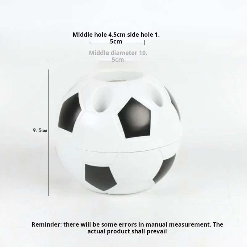 1pcs Soccer-Shaped Tool Organizer Pencil Holder Soccer-Shaped Pencil Stand Desktop Storage Rack Student Supplies