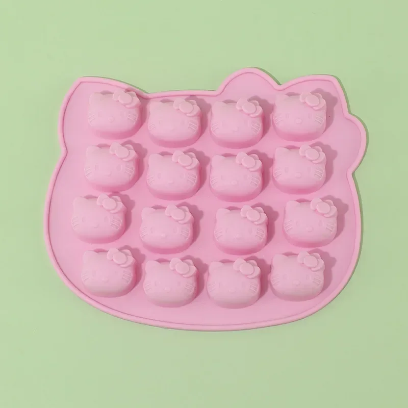 Sanrio Hello Kitty Heat Resistant Silicone Mold Chocolate Mold Shell Candy Mold DIY Cute Ice Cube Tray QQ Candy Fondant Molds