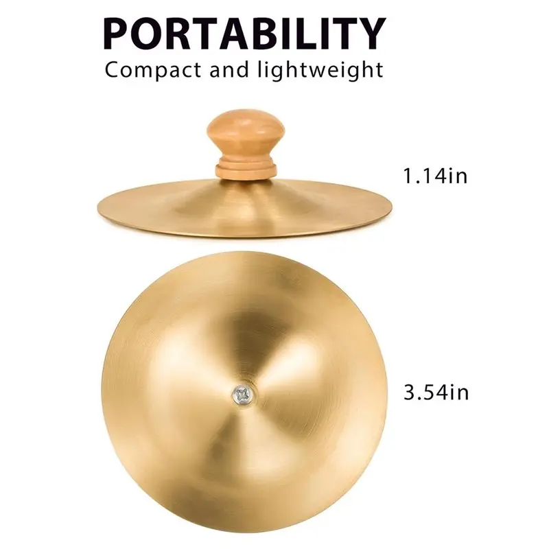 ABVE-Professional 2 قطعة الصنج النحاسي 3.5 "آلة موسيقية قرع صغيرة للرقص الشرقي والأداء المباشر