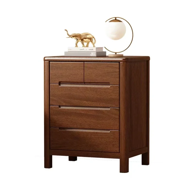 All solid wood walnut Chinese modern living room simple storage cabinet