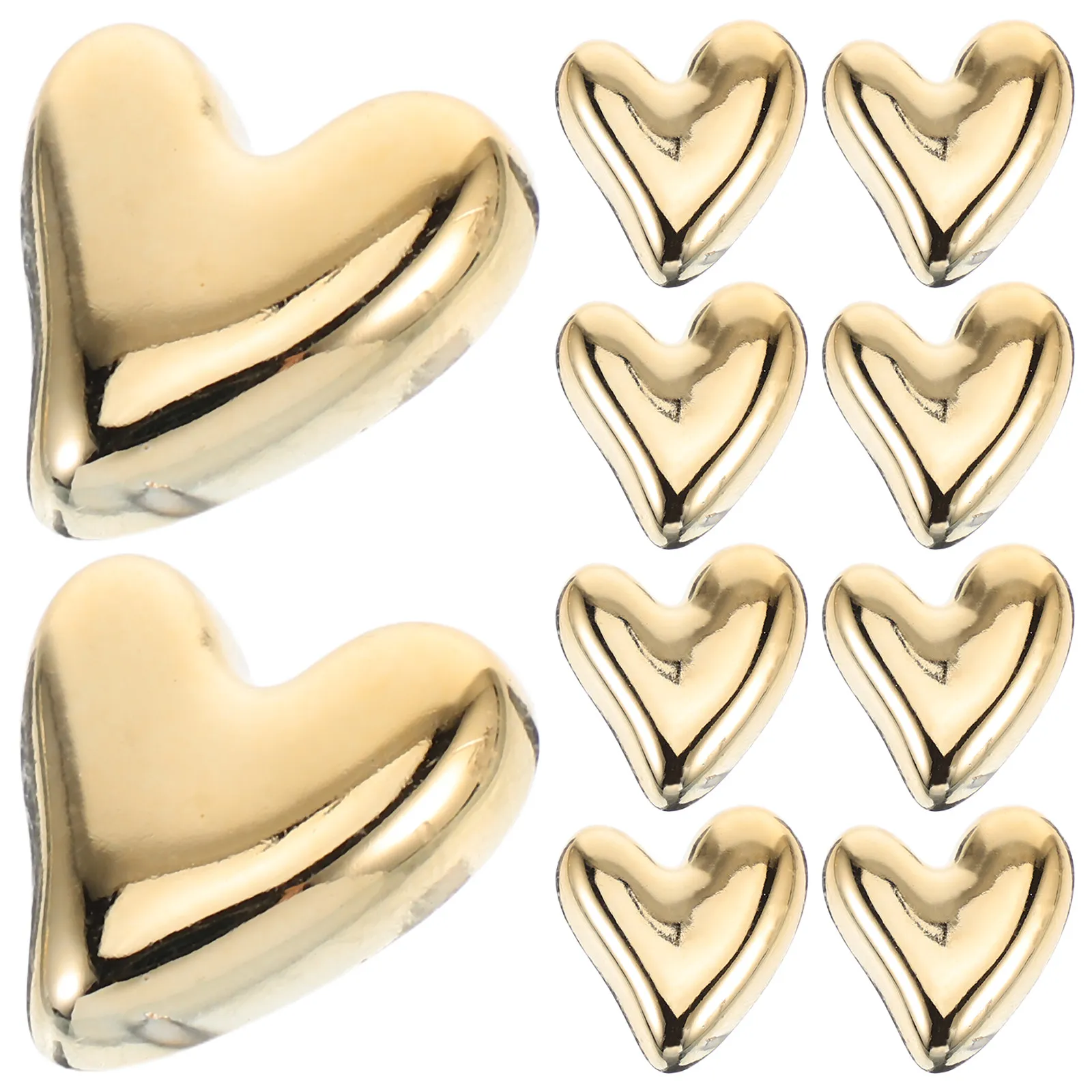 20Pcs Heart Shape Fridge Magnets Electroplated Decorative Refrigerator Stickers Mini Magnetic Cute Photo Holder for Home Office