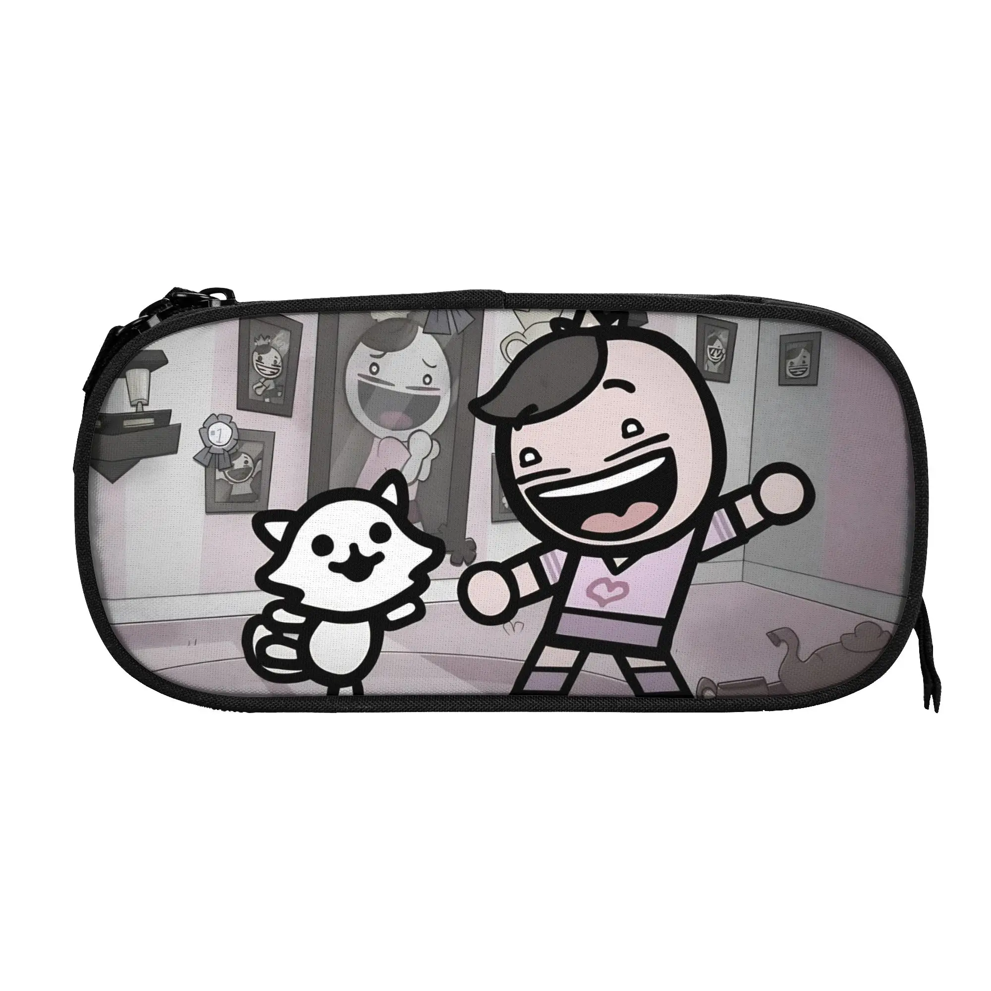 

Mewgenics Game Cute Cats Pencil Case Lovely Pen Box Bag Student Large Storage Office Zipper Pencilcases