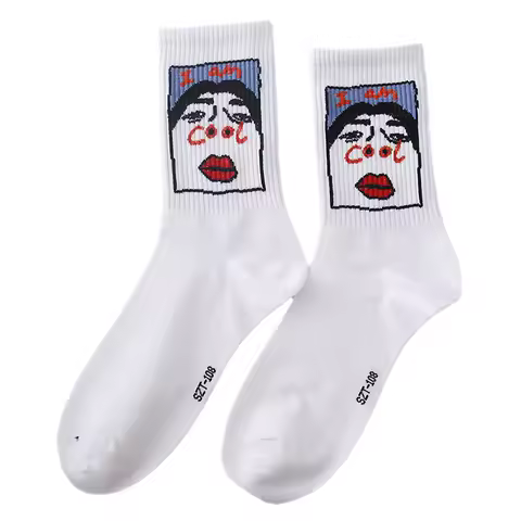 New Winter Socks Retro Women Personality Art Van Cotton Funny Socks Painting Socks Funny Happy Skeleton Men Socks Male Socken