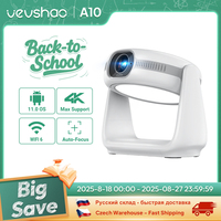 Vevshao A10 Smart Android 11.0 1080P Projector With 5G WiFi Lamp Portable Projectors 4K Support HD Video Home Theater Projector