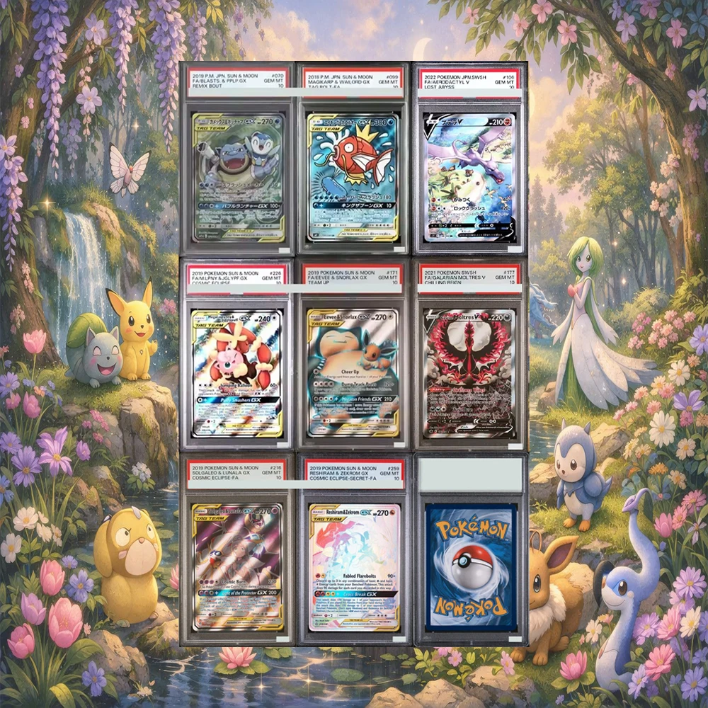 070/064 2019 Blastoise Piplup GX Remix Bout Japanese Alt Art DIY Proxy PTCG Graded Collection Card GEM MT10 Holographic Labels