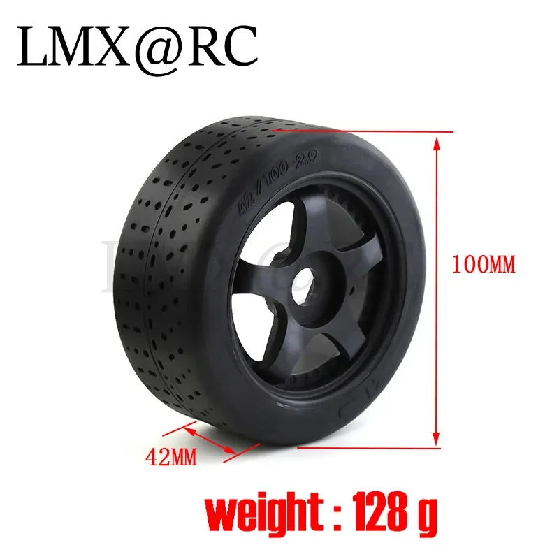 4pcs 5-Spoke 100x42mm 42/100 Tire Tyre 17mm Wheel Hex for Arrma 1/7 Infraction Felony Limitless RC Car Upgrade Parts