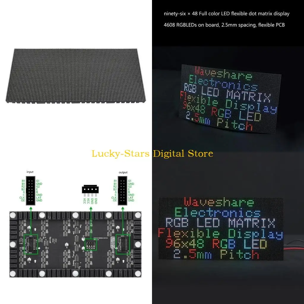 

T3EE 96×48 4608 Pixels LED Flexible FPCB Full-Color Digital Flexible Panel Individually Addressable