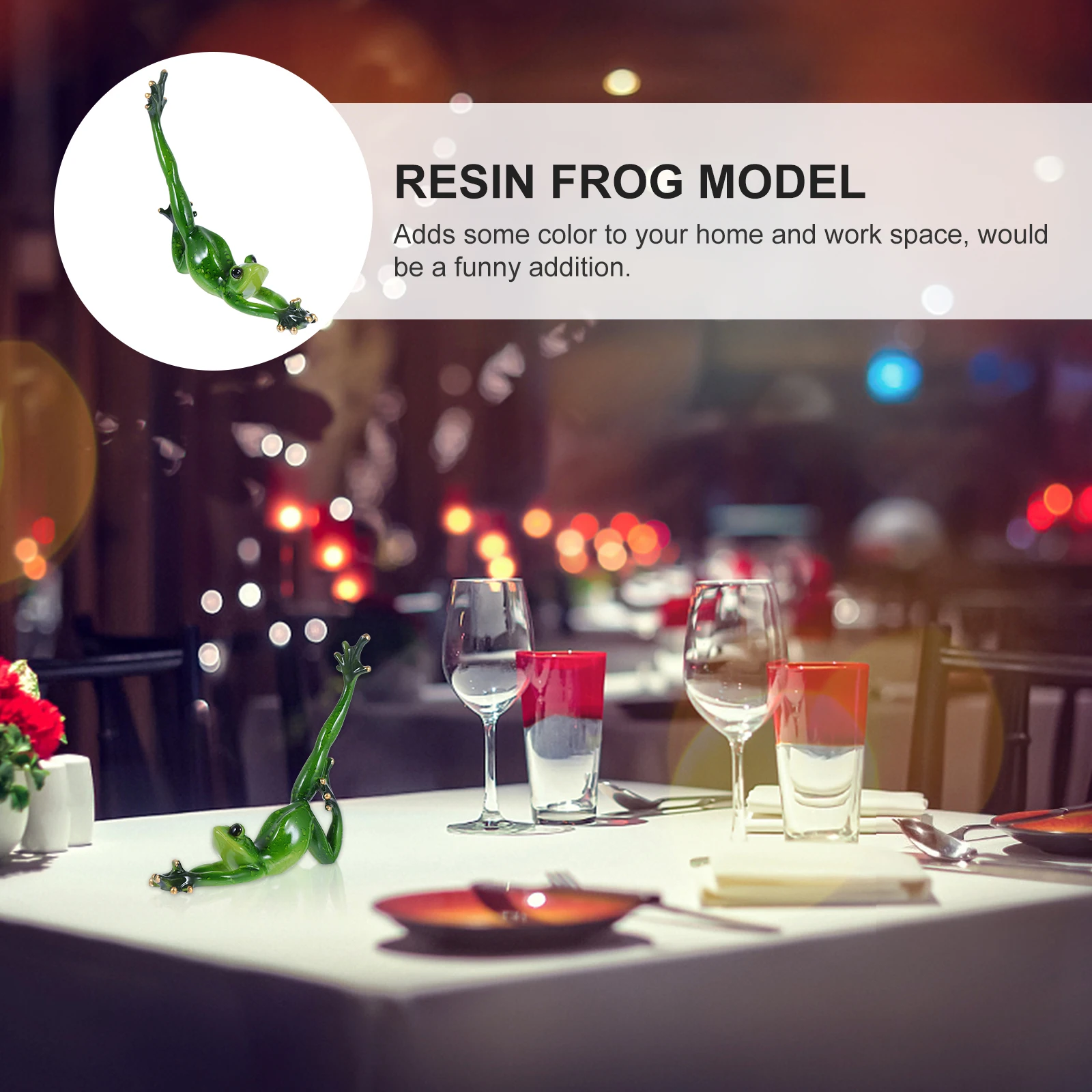 

Frog Shape Party Adornment Resin Lightweight Home Garden Office Decor Desktop Tabletop Ornament Party Adornment