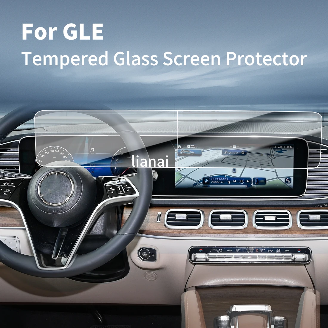 

Carplay Screen Protector Tempered Glass Protective Film Navigator Auto Car Stickers Accessories For 25 Benz GLE