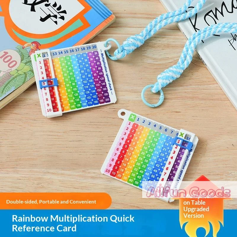[TG835]Multiplication Quick Search Card Math Enlightenment Table Portable Cartoon Fun Quick Search Multiplication Keycha