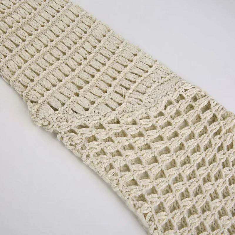 Women Y2k Crochet Knit Hollow Out Crop Top Long Flared Sleeve Shrug Sweater Mesh Cover Ups Cardigan Streetwear Pullover Women