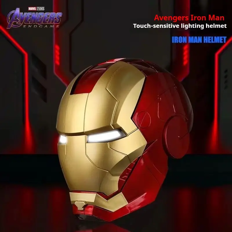 

Горячий шлем Marvel The Avengers Iron Man в масштабе 1:1, Mk50, электрический открытый/закрытый шлем с английским голосовым пультом дистанционного управления для косплея, подарок