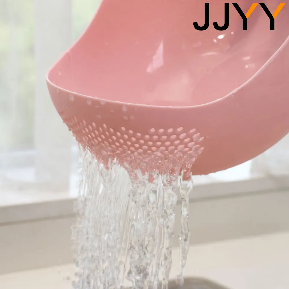 JJYY Rice Sieve Plastic Colander Sieve Rice Washing Filter Strainer Basket Kitchen Tools Food Beans Sieve Fruit Bowl Drainer