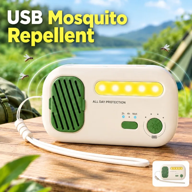 USB Powered Portable Mosquito Repellent Device Outdoor Multi-function Anti-insect Deterrent Machine Electric Mosquito Dispeller