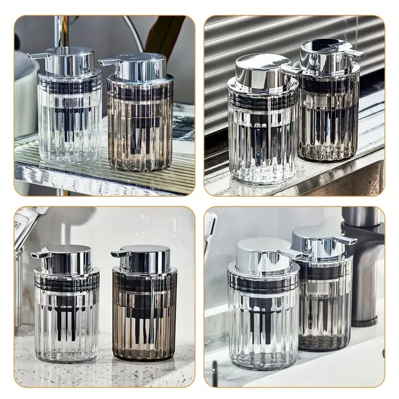 1pc Foaming Soap Dispenser, Press-type Lotion Bottle, Hand Soap Container For Bathroom, Refillable Empty Bottle For Shower Gel