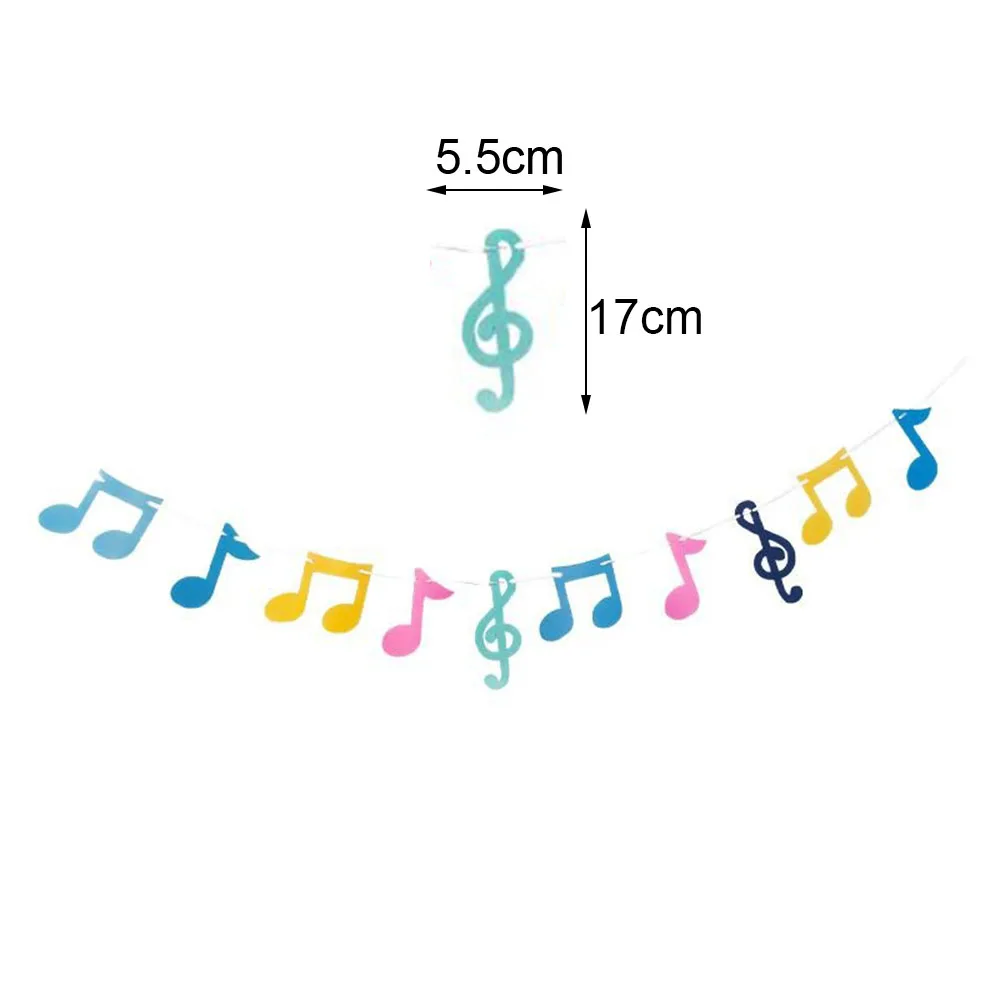 الموسيقى تحت عنوان زينة الحفلات ملاحظات الموسيقى راية 1950's روك لوازم الحفلات ريترو سجل معلق أكاليل زينة عيد الميلاد #3