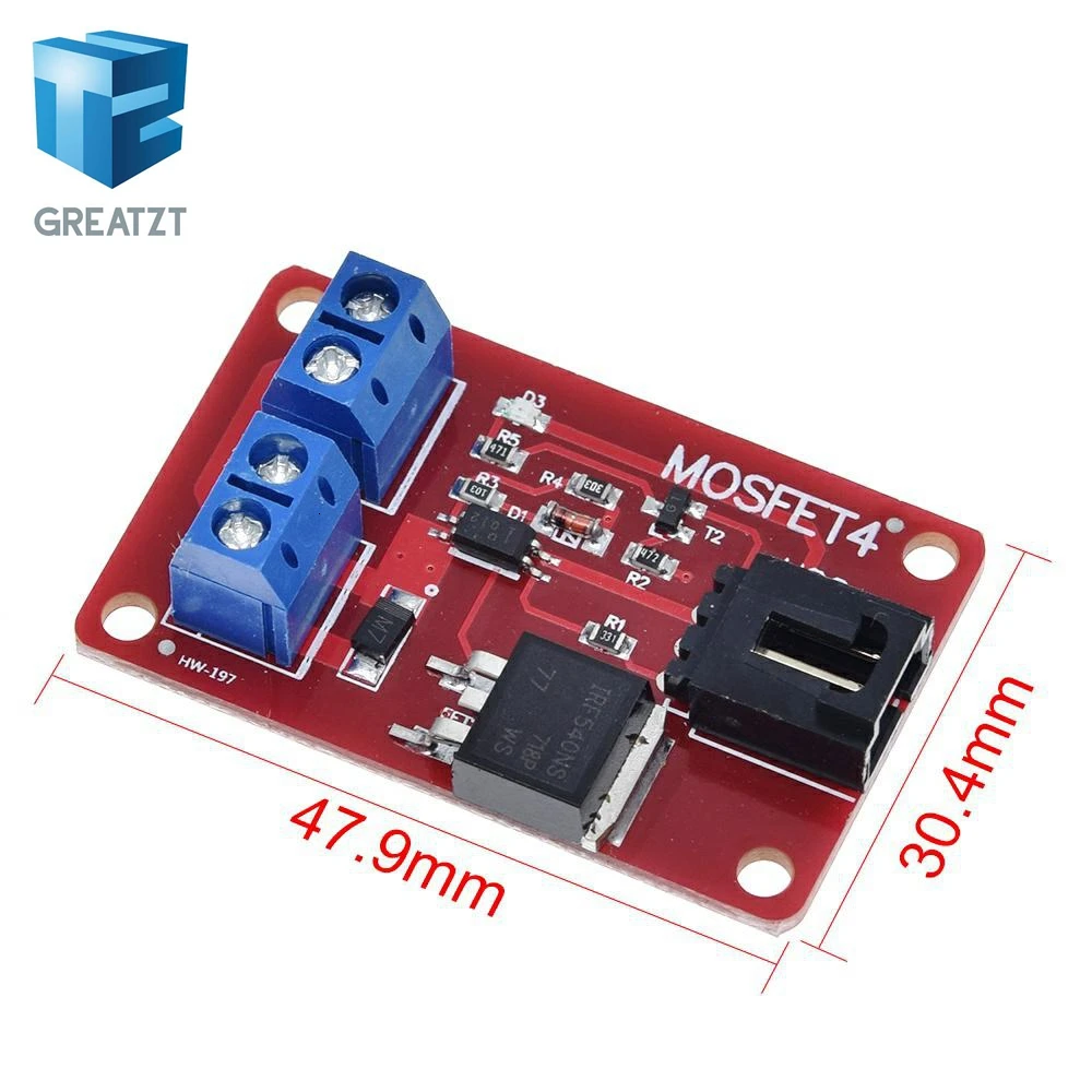 GREATZT 1 Channel 1 Route MOSFET Button IRF540 + MOSFET Switch Module for Arduino