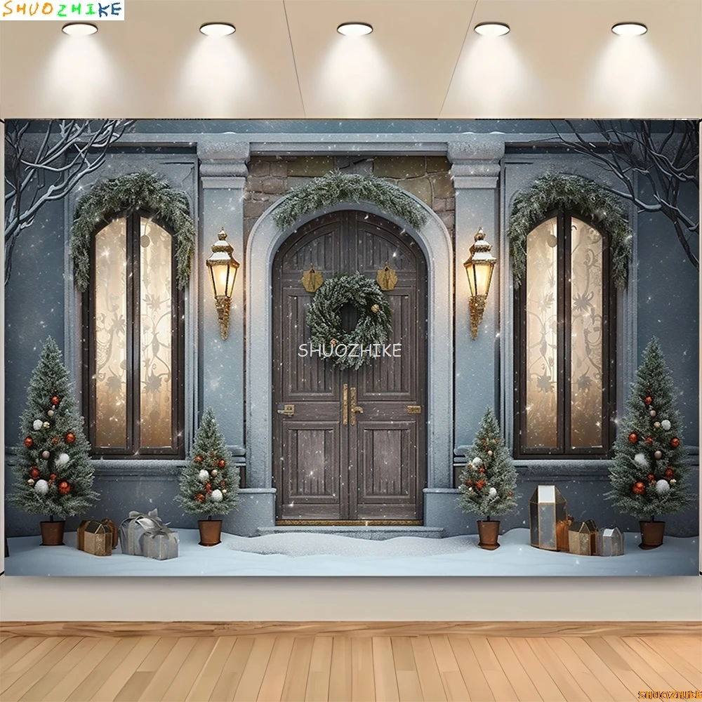 RS-29ฉากหลังของเทศกาลคริสต์มาสปีใหม่สำหรับฤดูหนาวห้องนั่งเล่นของขวัญวันหยุดสตูดิโอถ่ายภาพ