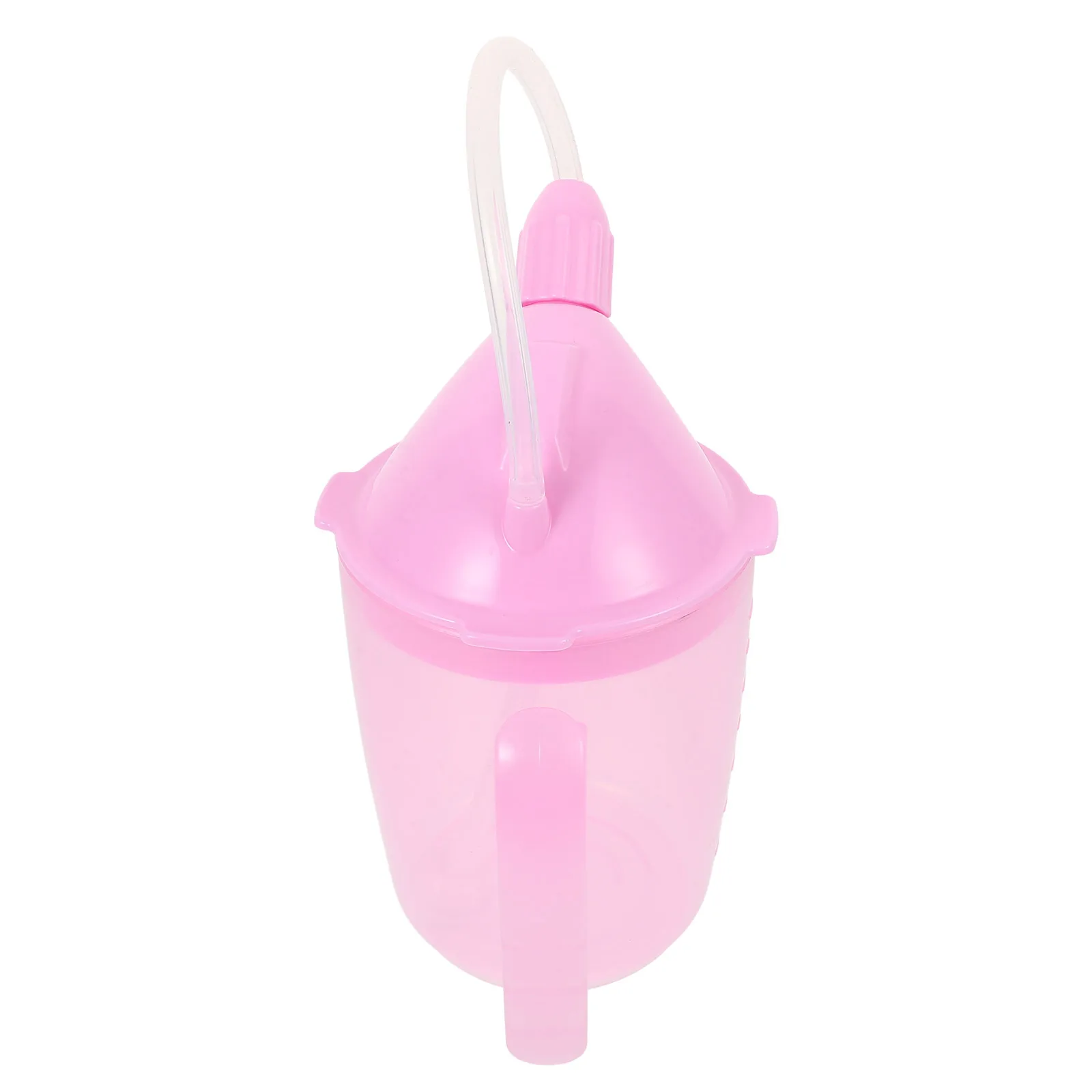 

Liquid Diet Feeding Cup Pink Nursing Cup for Elderly Disabled Patients Spill Proof Straw Lid Safe Durable Pregnant Women Patient