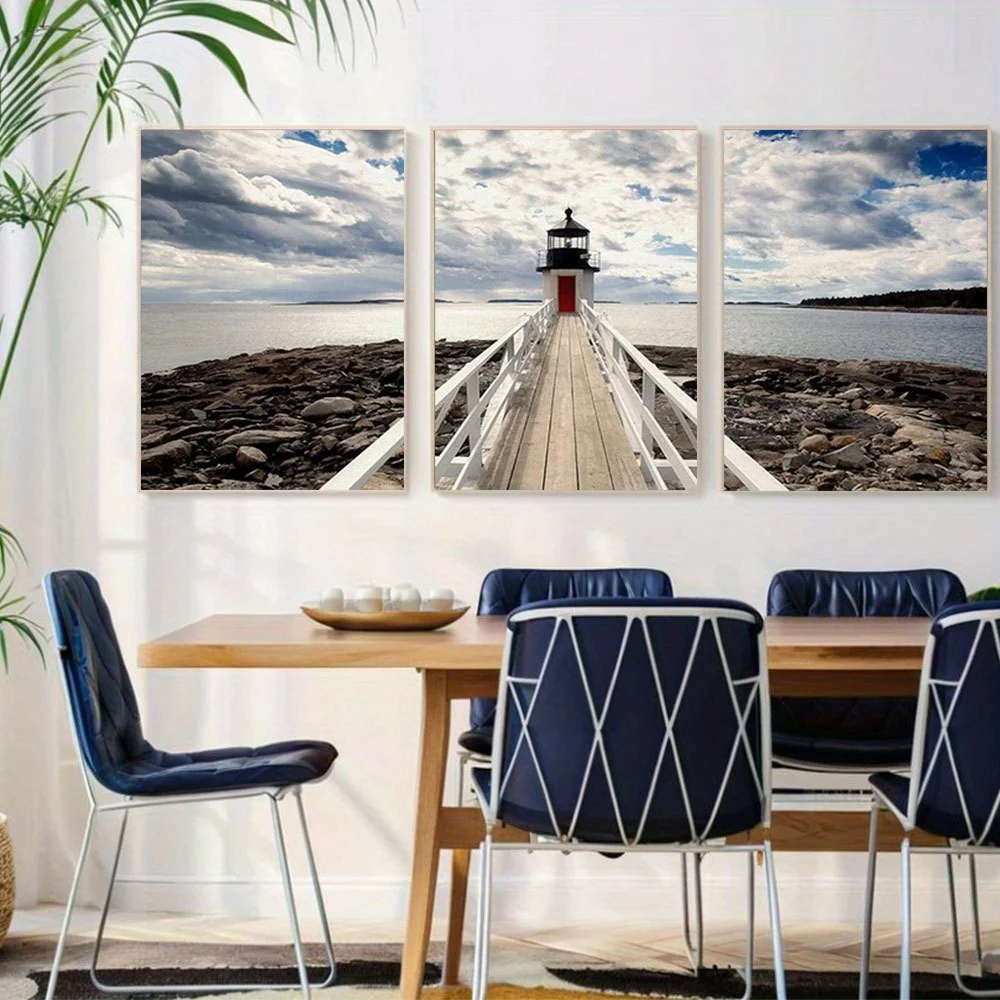 Set of 3 Unframed Canvas Prints Featuring White Pebbles on an Italian Beach, Showcasing Nature Photography with a Rustic And
